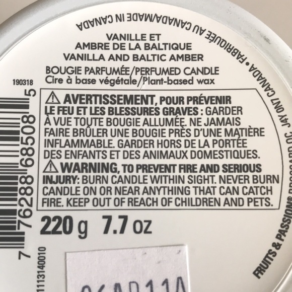 ✨Sold✨Aura Fruits & Passion Vanilla and Baltic Amber Candle - Picture 4 of 7